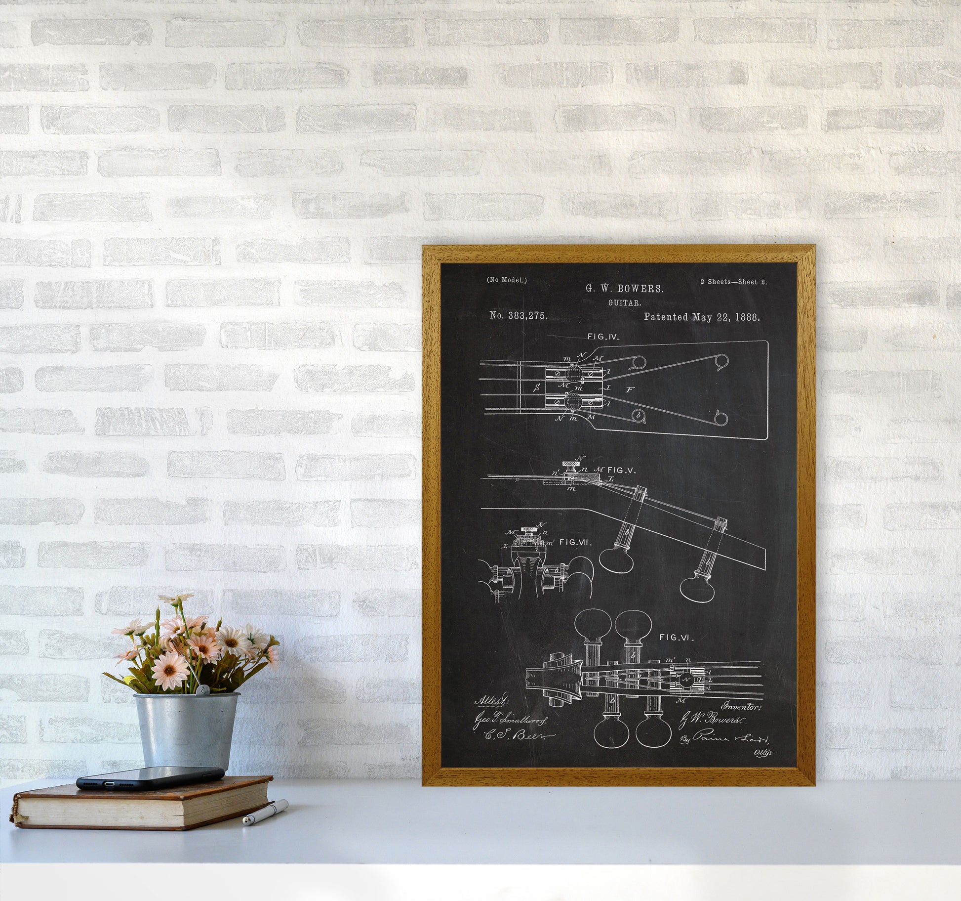 Guitar Neck Patent Art Print by Jason Stanley A2 Print Only