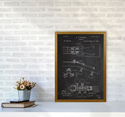Guitar Neck Patent Art Print by Jason Stanley A2 Print Only