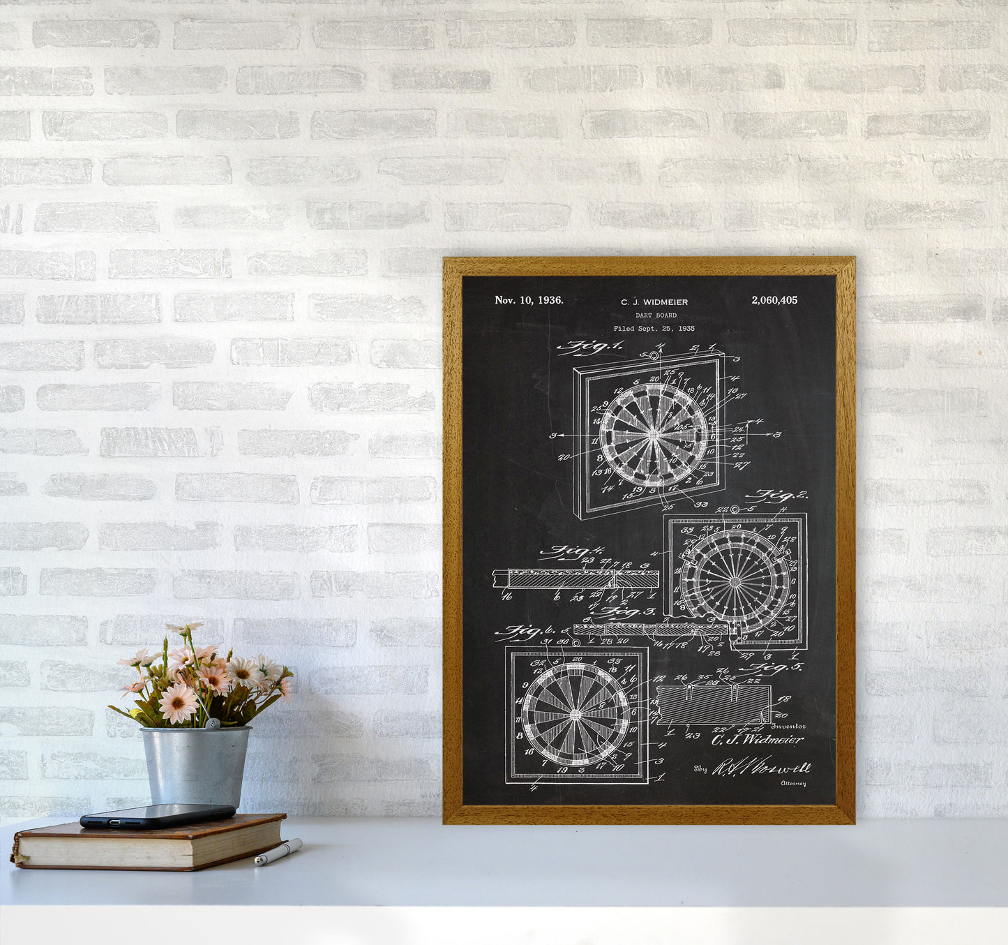 Dart Board Patent Art Print by Jason Stanley A2 Print Only