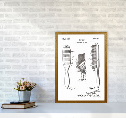 Hair Brush Patent Art Print by Jason Stanley A2 Print Only