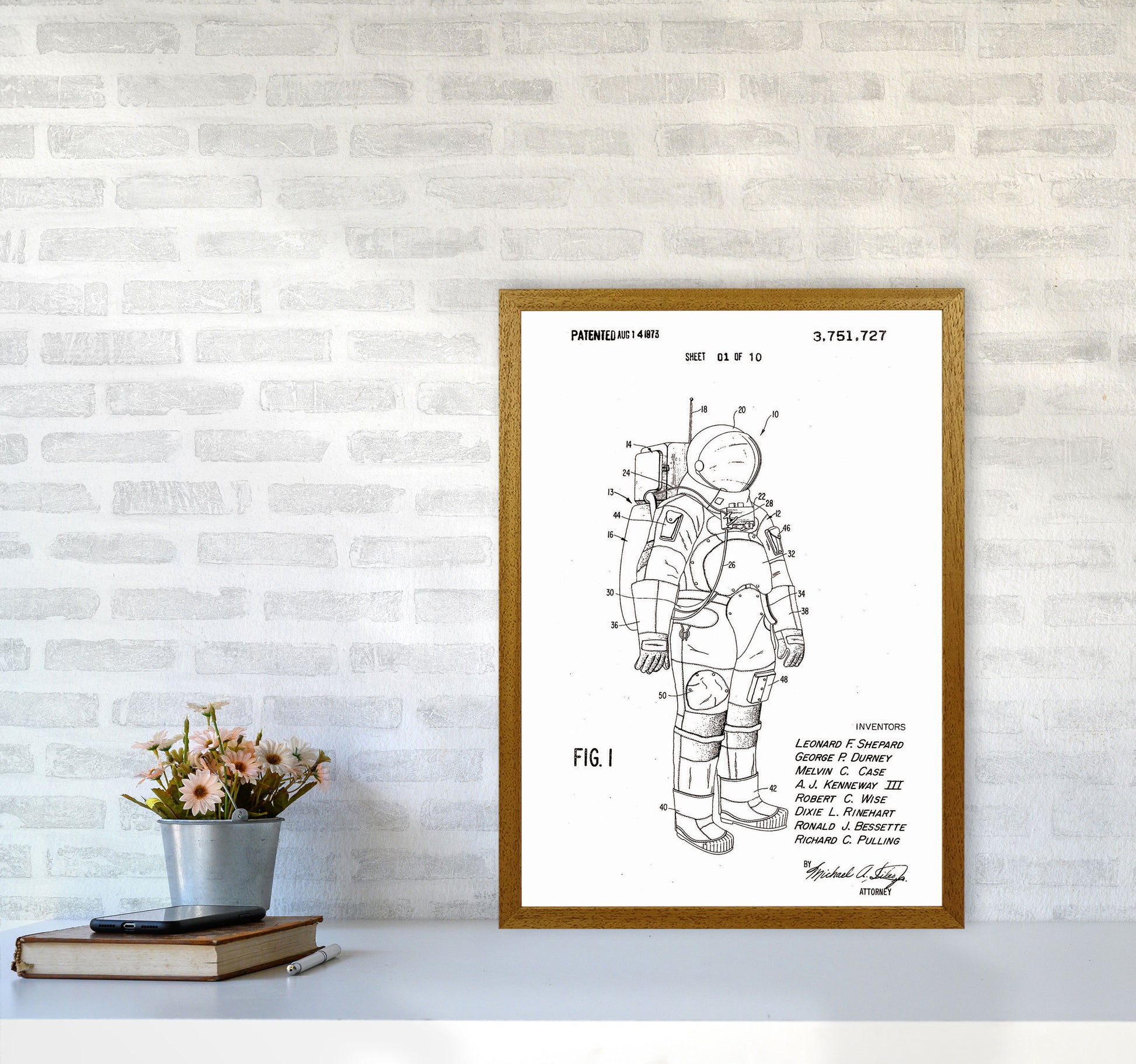 Spacesuit Patent Art Print by Jason Stanley A2 Print Only