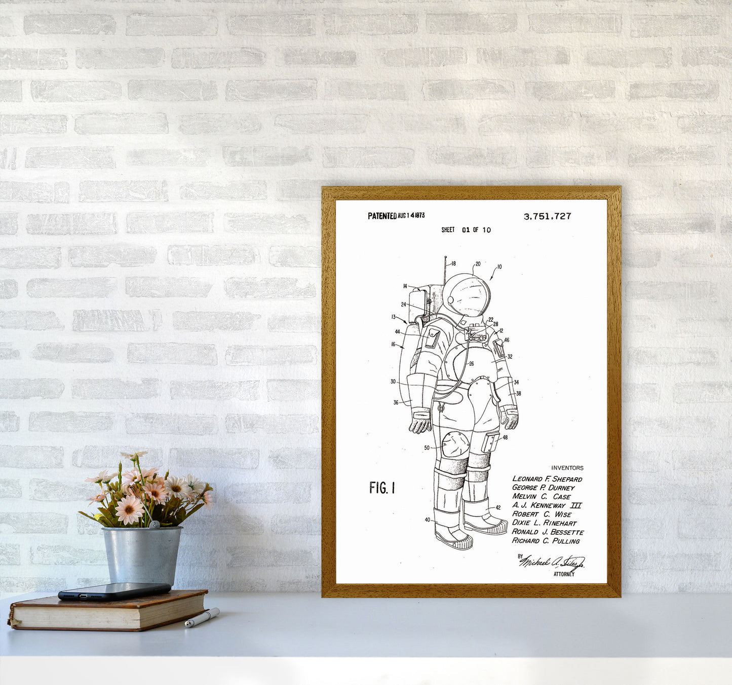Spacesuit Patent Art Print by Jason Stanley A2 Print Only
