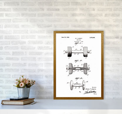 Dumb Bell Patent Art Print by Jason Stanley A2 Print Only