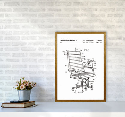 Desk Chair Patent Art Print by Jason Stanley A2 Print Only
