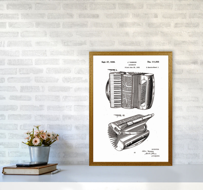 Accordian Patent Art Print by Jason Stanley A2 Print Only