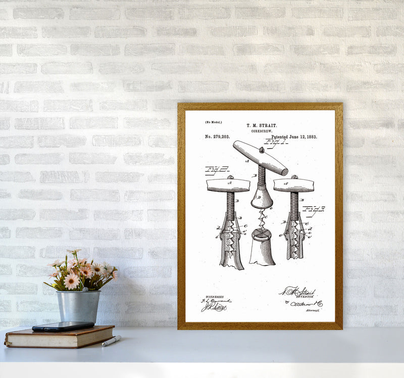 Corkscrew Patent Art Print by Jason Stanley A2 Print Only