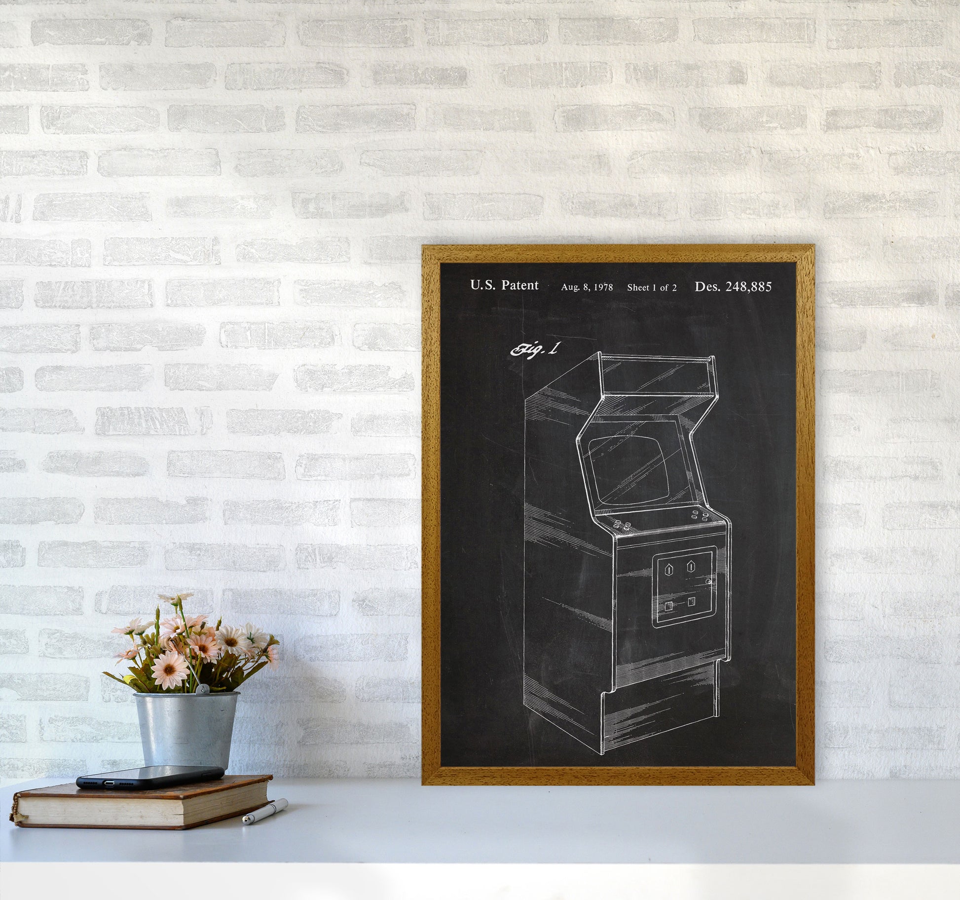 Arcade Game Patent Art Print by Jason Stanley A2 Print Only