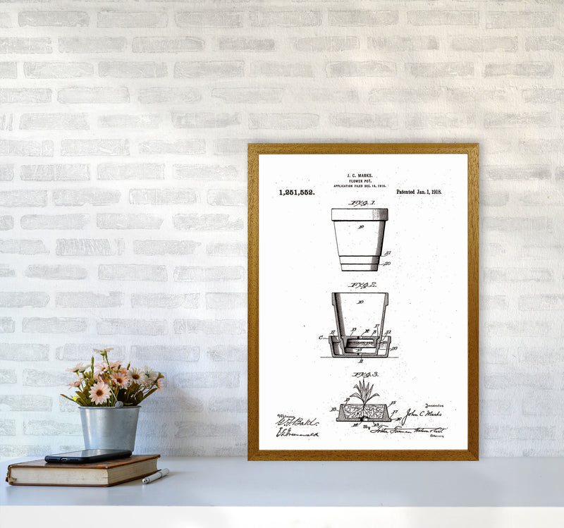 Flower Pot Patent Art Print by Jason Stanley A2 Print Only