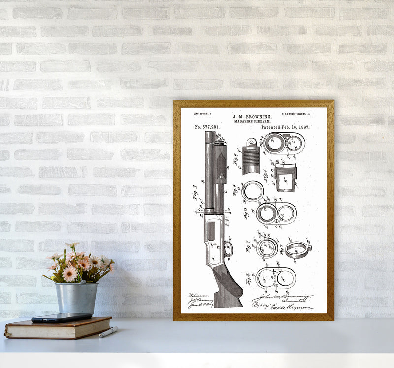 Shotgun Patent Art Print by Jason Stanley A2 Print Only