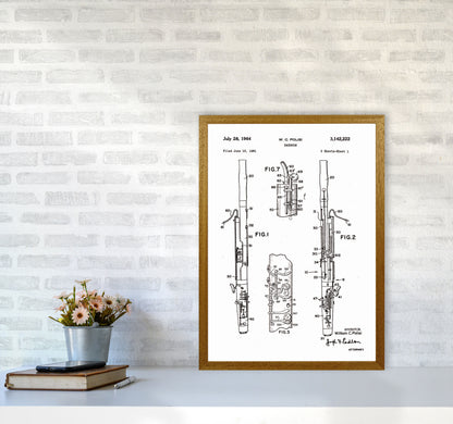 Bassoon Patent Art Print by Jason Stanley A2 Print Only