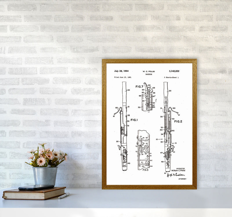 Bassoon Patent Art Print by Jason Stanley A2 Print Only