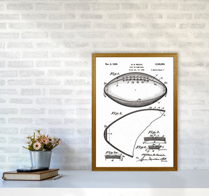 Football Patent Art Print by Jason Stanley A2 Print Only
