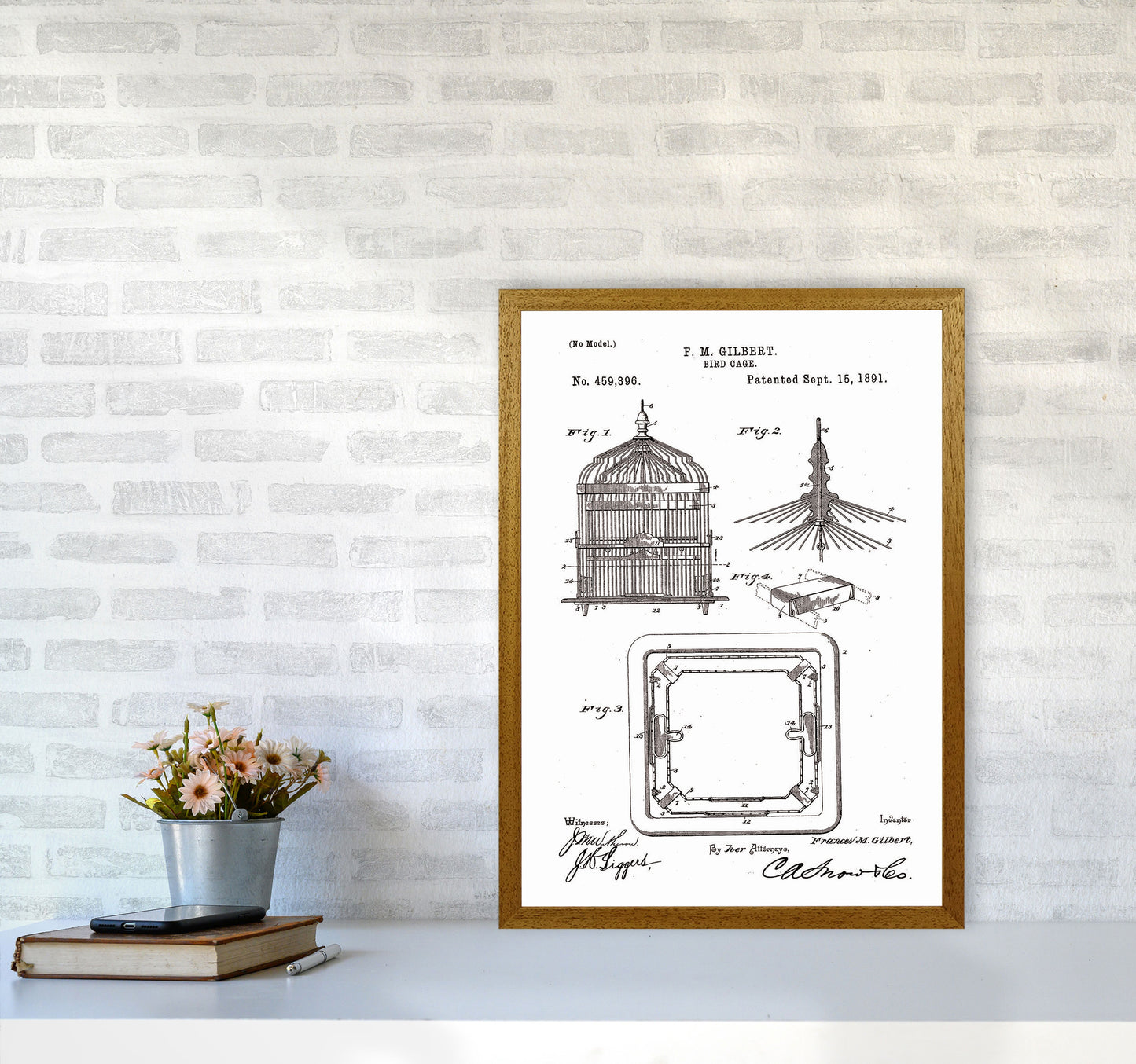 Bird Cage Patent Art Print by Jason Stanley A2 Print Only