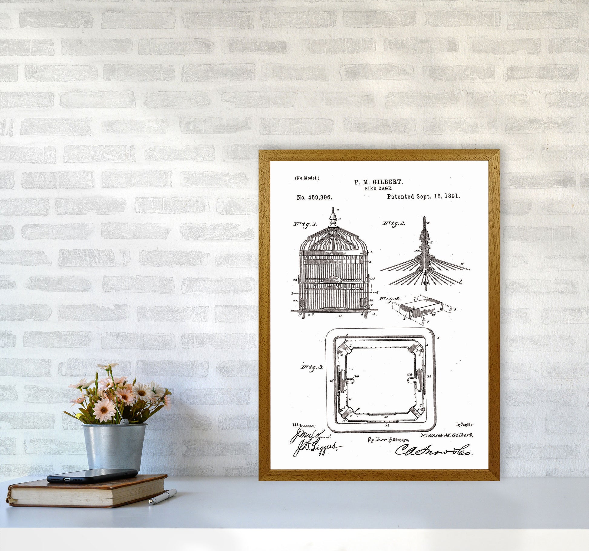 Bird Cage Patent Art Print by Jason Stanley A2 Print Only