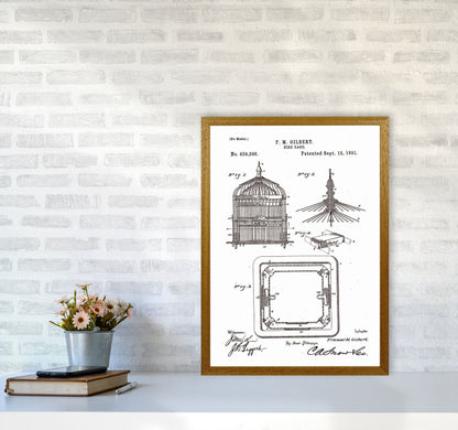 Bird Cage Patent Art Print by Jason Stanley A2 Print Only