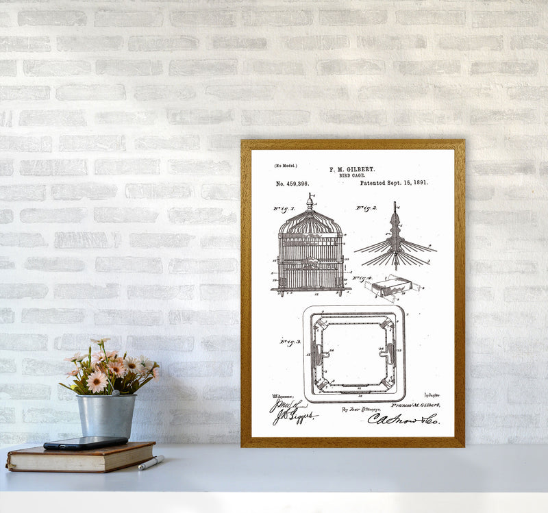 Bird Cage Patent Art Print by Jason Stanley A2 Print Only
