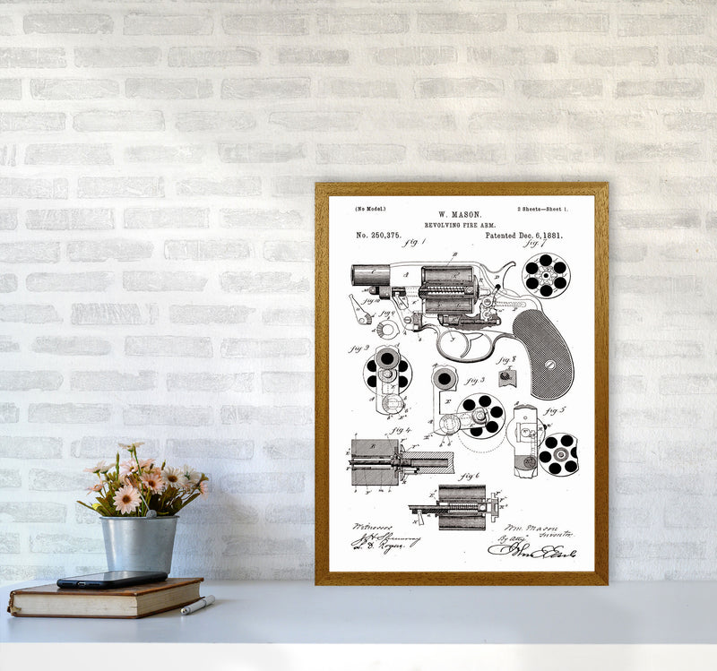 Hand Gun Patent Art Print by Jason Stanley A2 Print Only