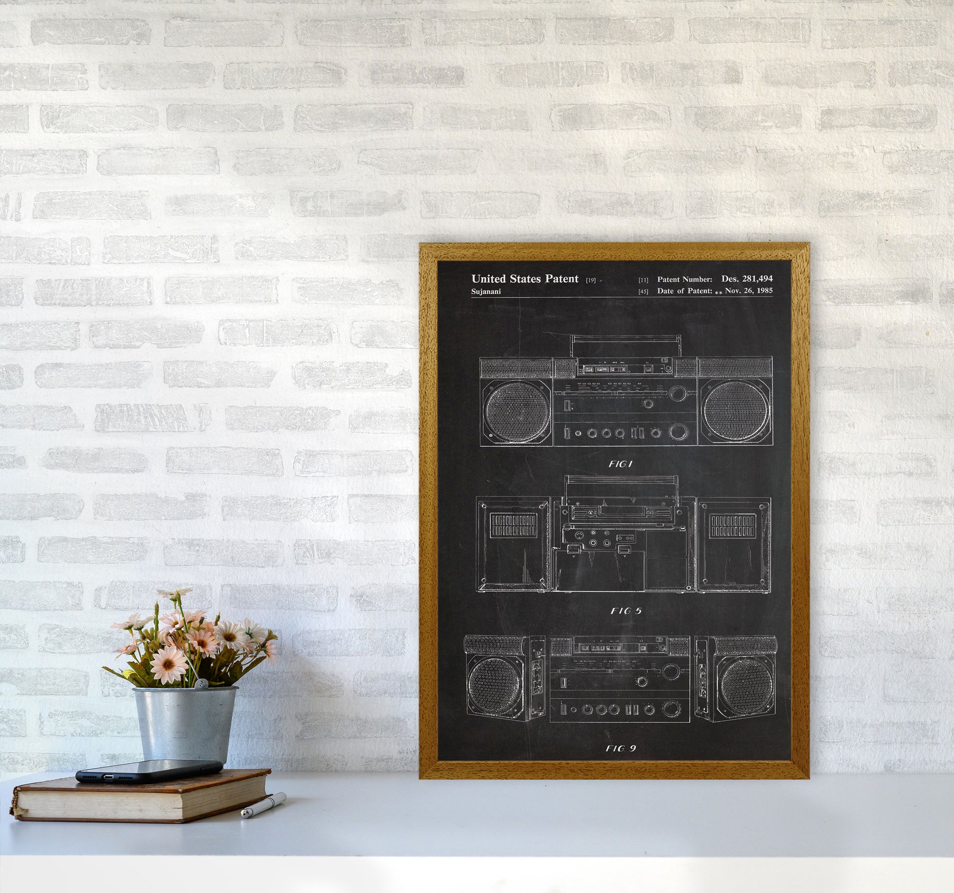 Boombox Patent Art Print by Jason Stanley A2 Print Only