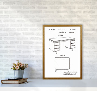 Desk Patent Art Print by Jason Stanley A2 Print Only