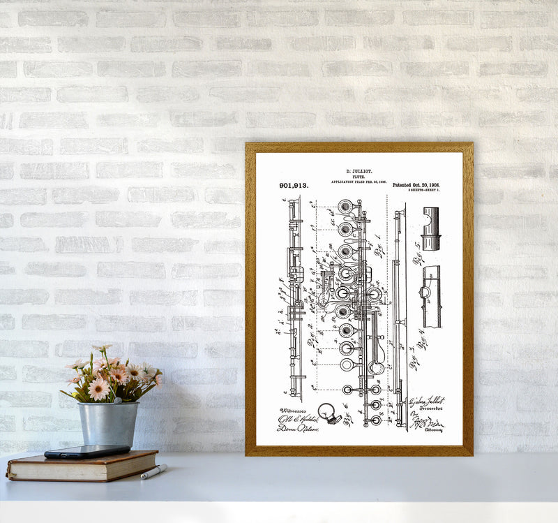 Flute Patent Art Print by Jason Stanley A2 Print Only
