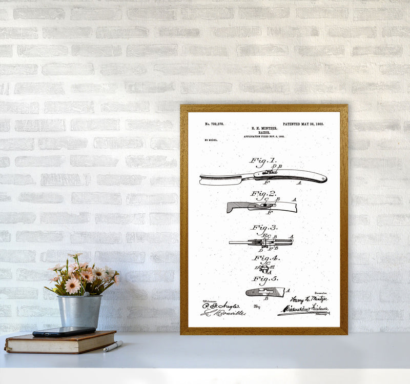 Razor Patent Art Print by Jason Stanley A2 Print Only