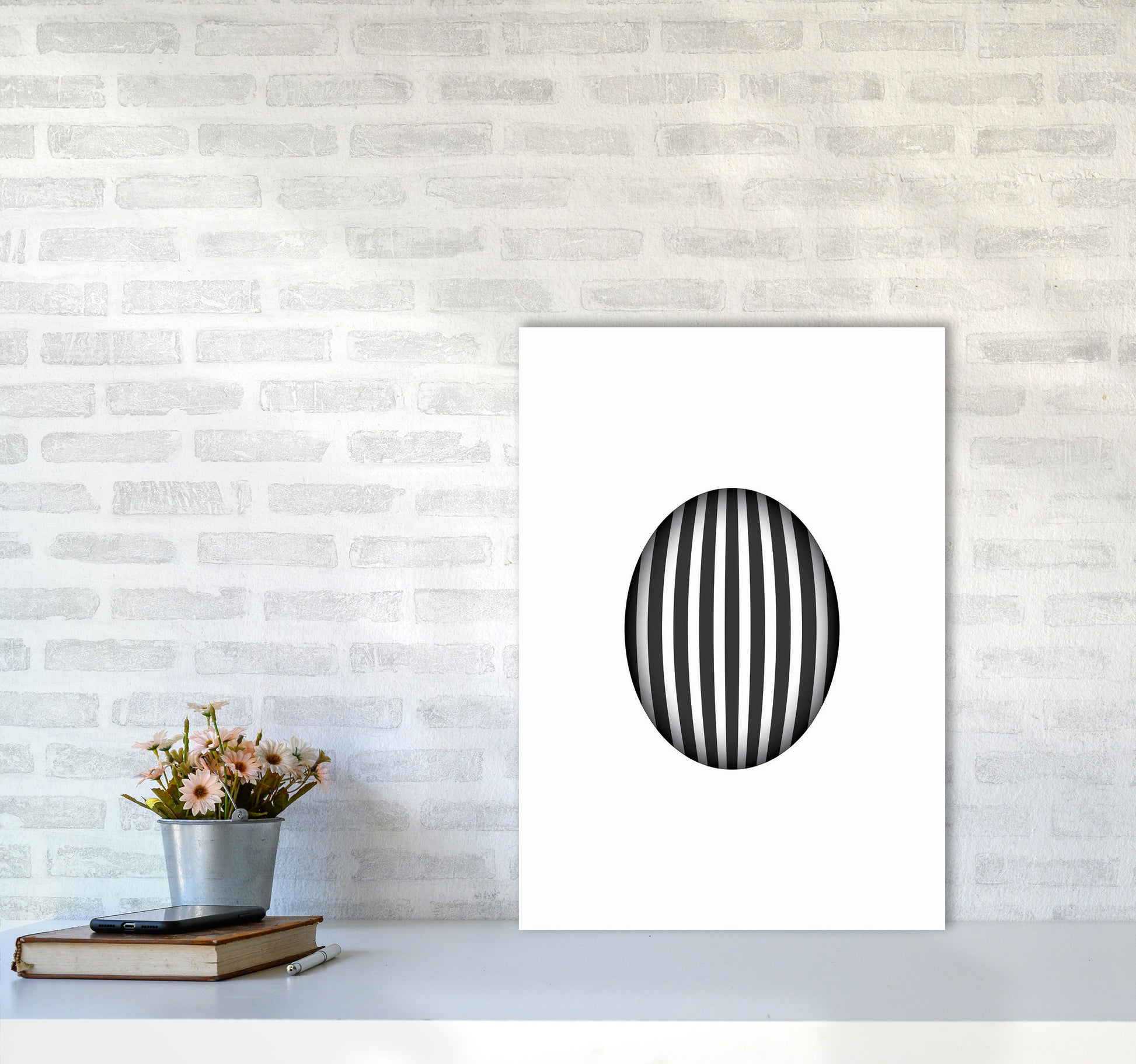 Minimal Geometric Series - 47 Art Print by Jason Stanley A2 Black Frame