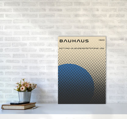Bauhaus Geometric Blue Vibe Art Print by Jason Stanley A2 Black Frame