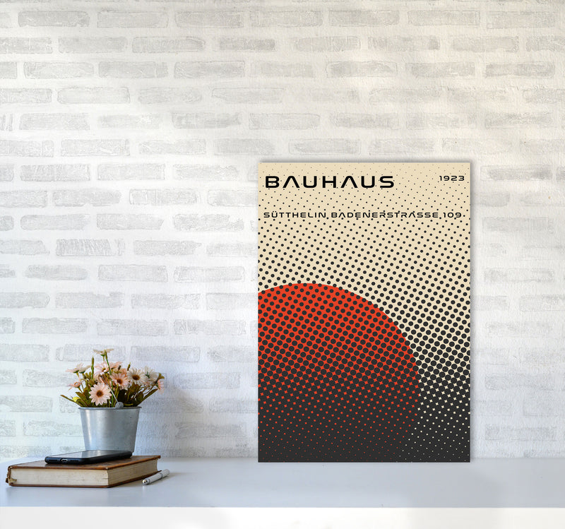 Bauhaus Geometric Red Vibe Art Print by Jason Stanley A2 Black Frame