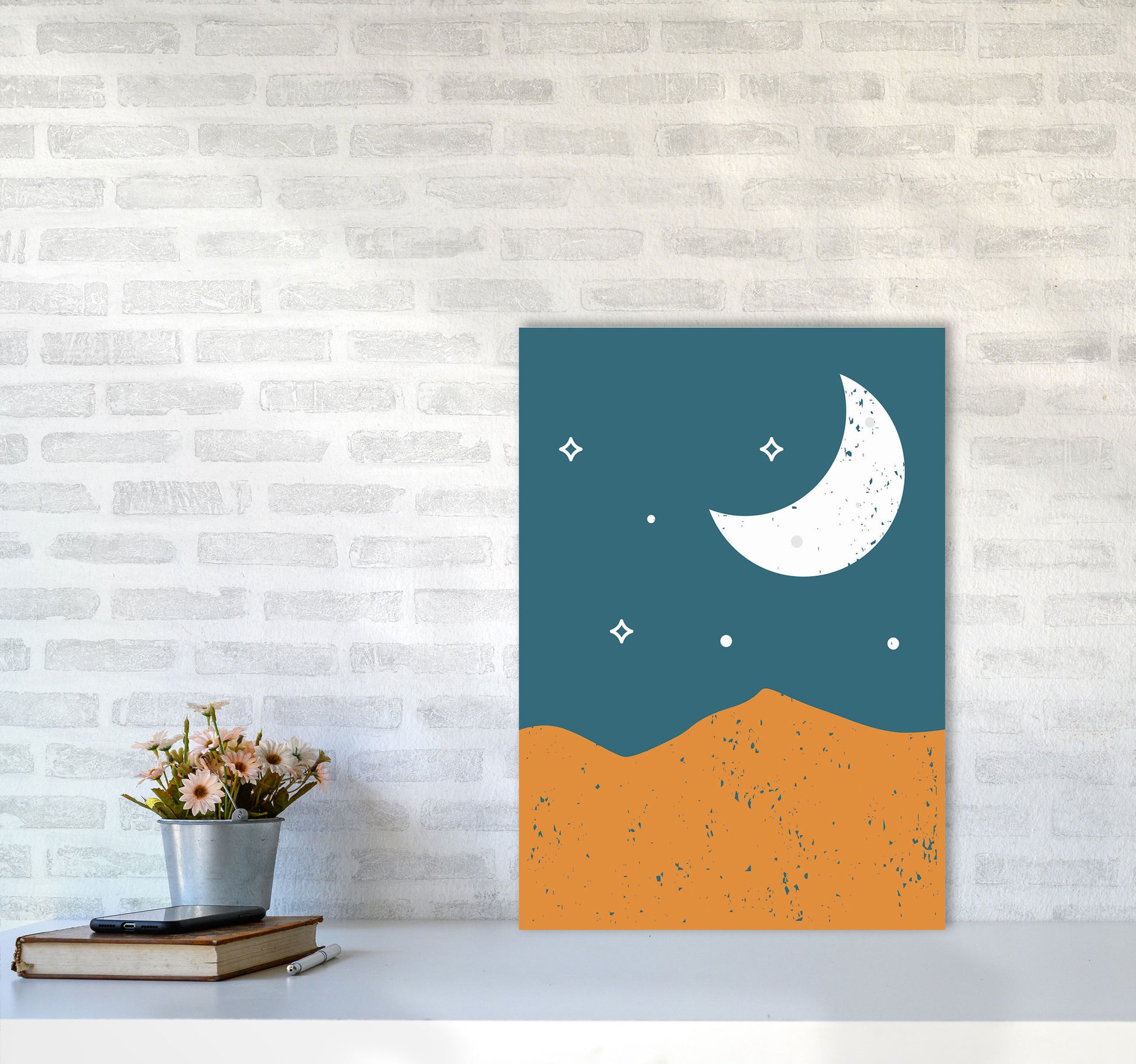 Moonrise Over The Mountain Art Print by Jason Stanley A2 Black Frame