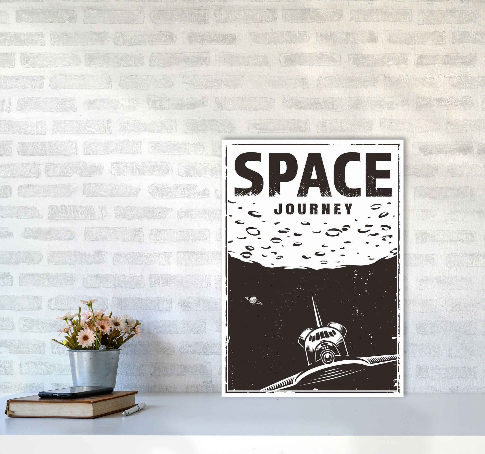Outer Space Series - #20 Art Print by Jason Stanley A2 Black Frame