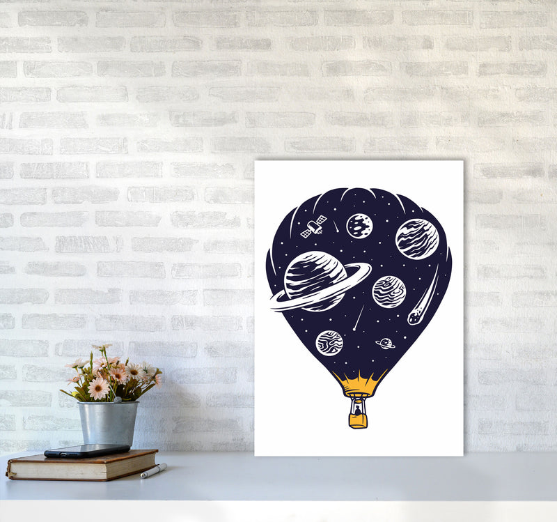 Hot Air Baloon Universe Art Print by Jason Stanley A2 Black Frame