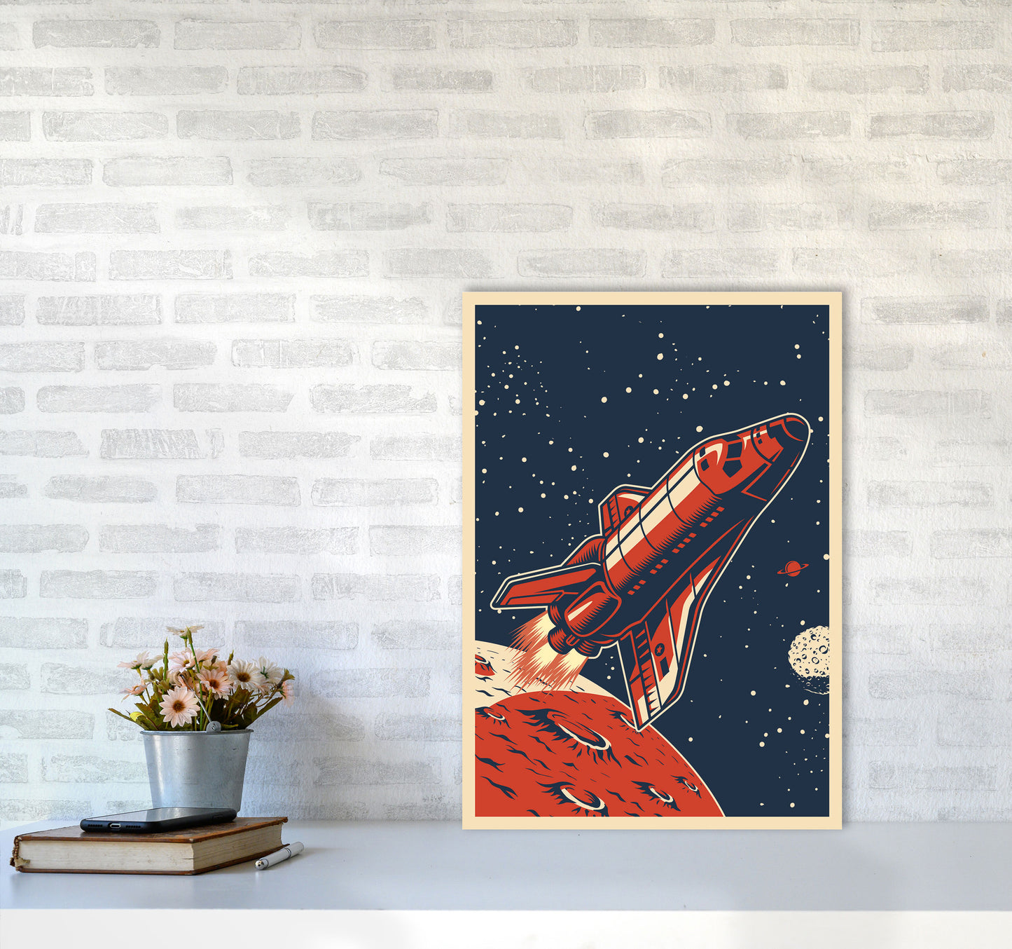 Outer Space Series - #6 Art Print by Jason Stanley A2 Black Frame