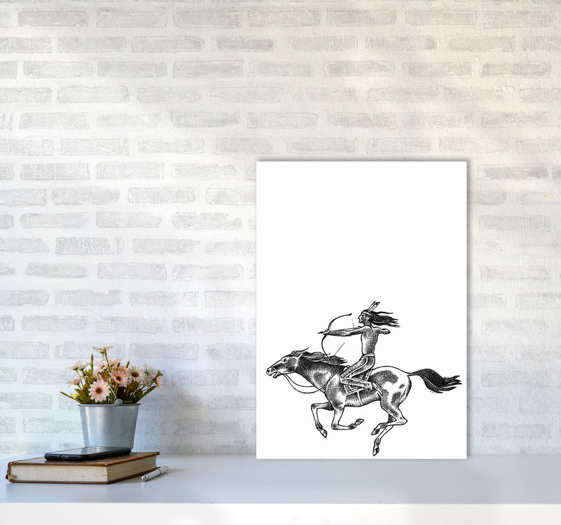 Native American Indian Art Print by Jason Stanley A2 Black Frame