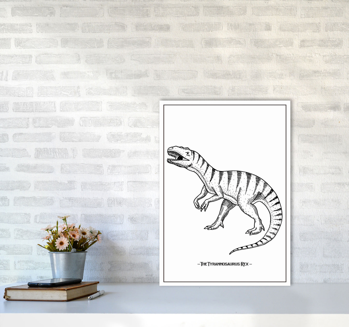 The Tyrannosaurus Rex Art Print by Jason Stanley A2 Black Frame