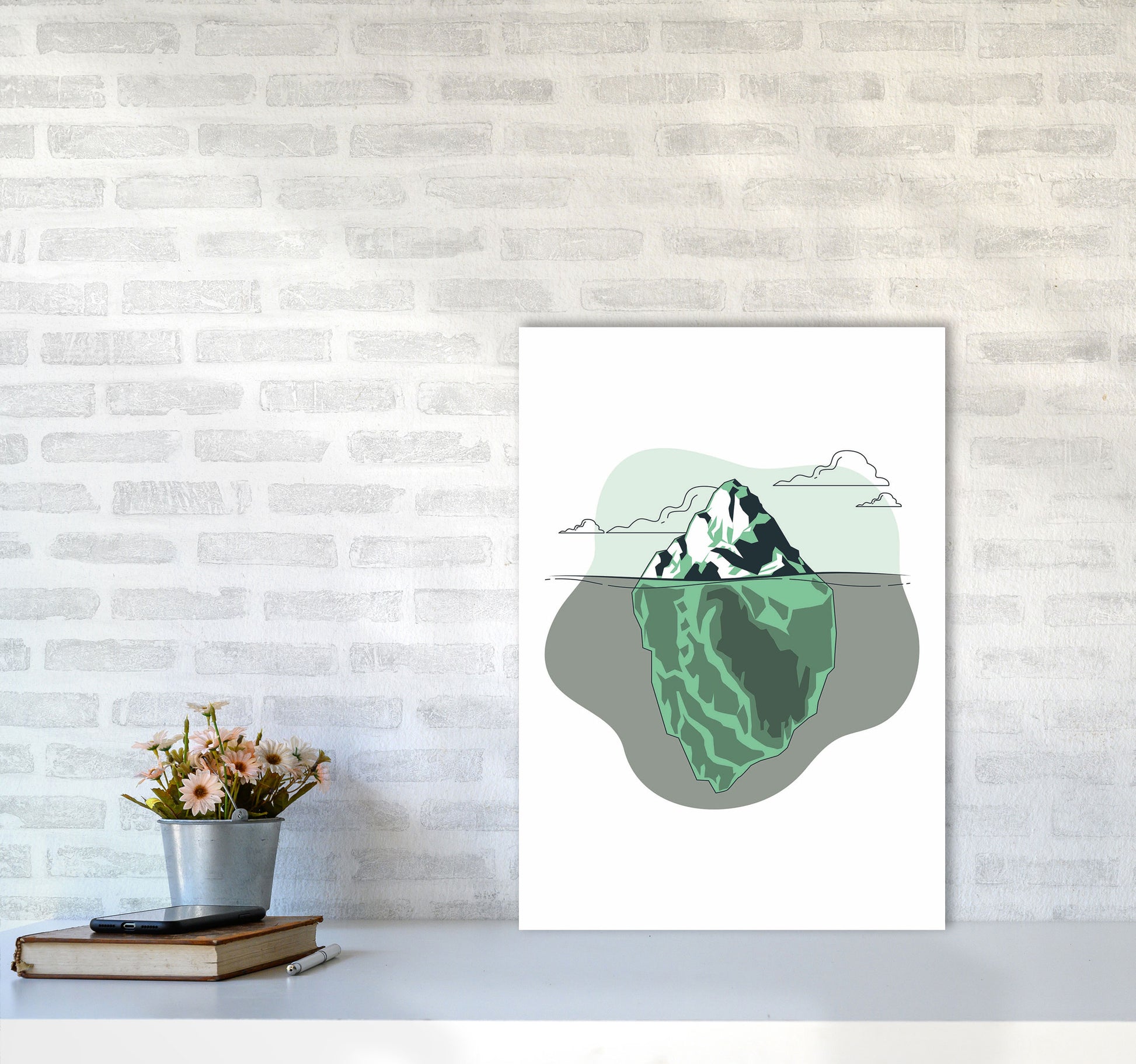Iceberg Right Ahead Art Print by Jason Stanley A2 Black Frame