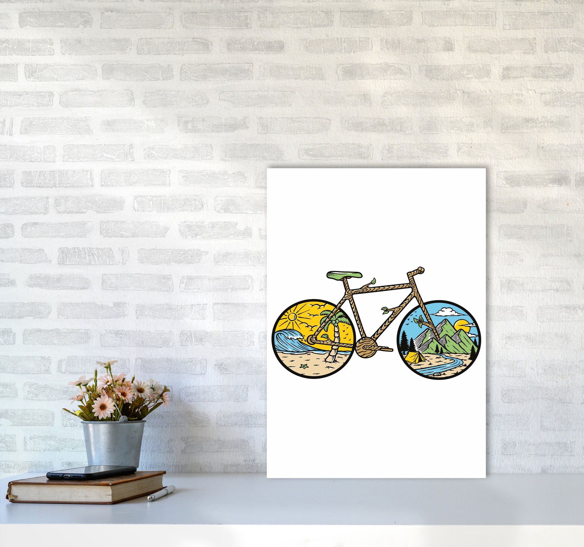 Best Bike Ride Ever Art Print by Jason Stanley A2 Black Frame