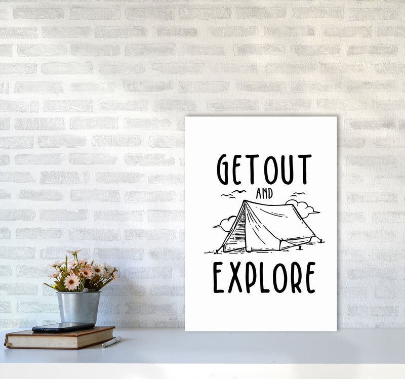 Get Out And Explore Art Print by Jason Stanley A2 Black Frame