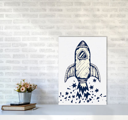 5-4-3-2-1-Blastoff Art Print by Jason Stanley A2 Black Frame