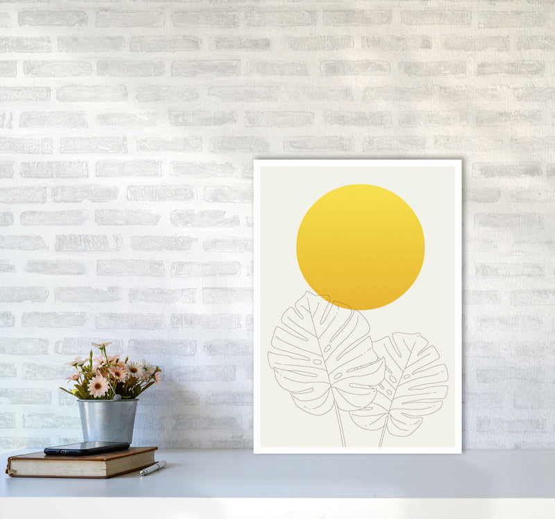 Botanical Yellow 1 Art Print by Jason Stanley A2 Black Frame