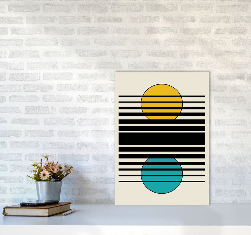 Geometric Suns III Art Print by Jason Stanley A2 Black Frame