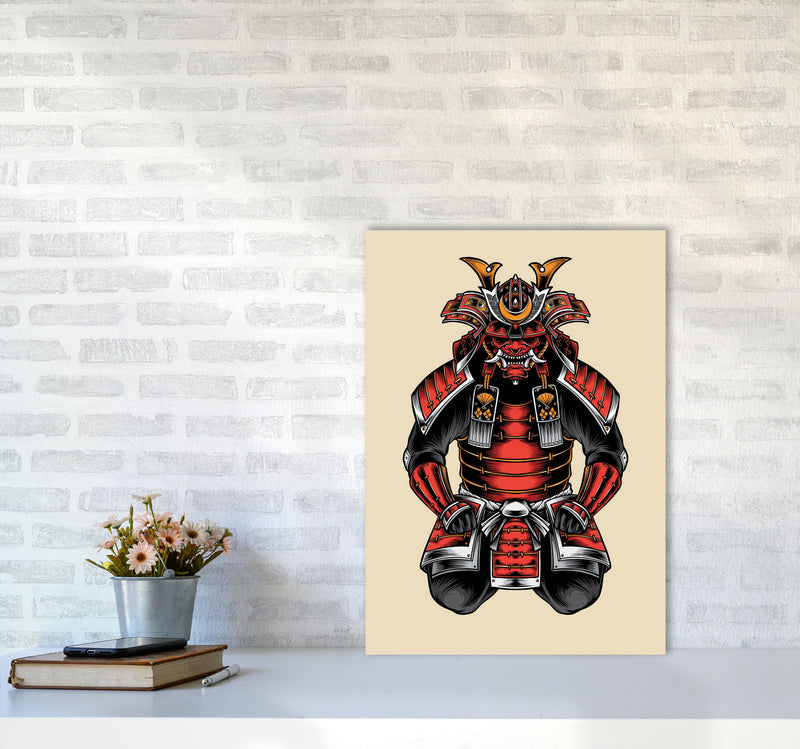 Japanese Samurai Art Print by Jason Stanley A2 Black Frame