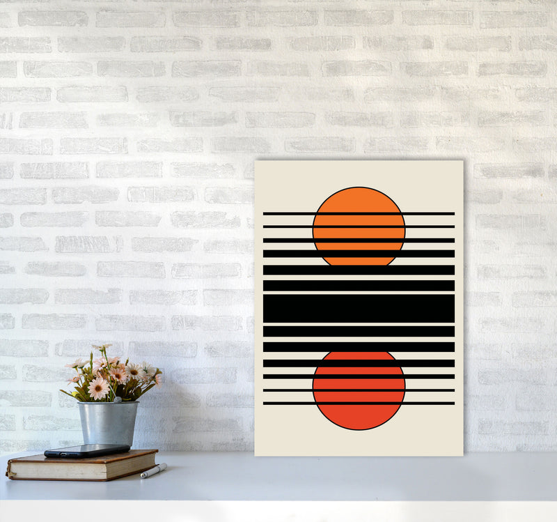 Geometric Suns II Art Print by Jason Stanley A2 Black Frame