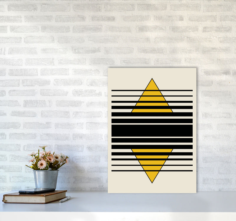 Geometric Pyramid Art Print by Jason Stanley A2 Black Frame