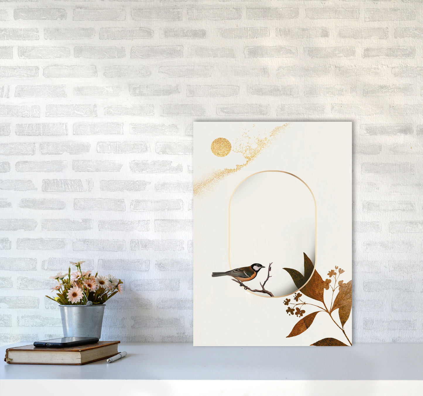 Bird On A Branch Art Print by Jason Stanley A2 Black Frame