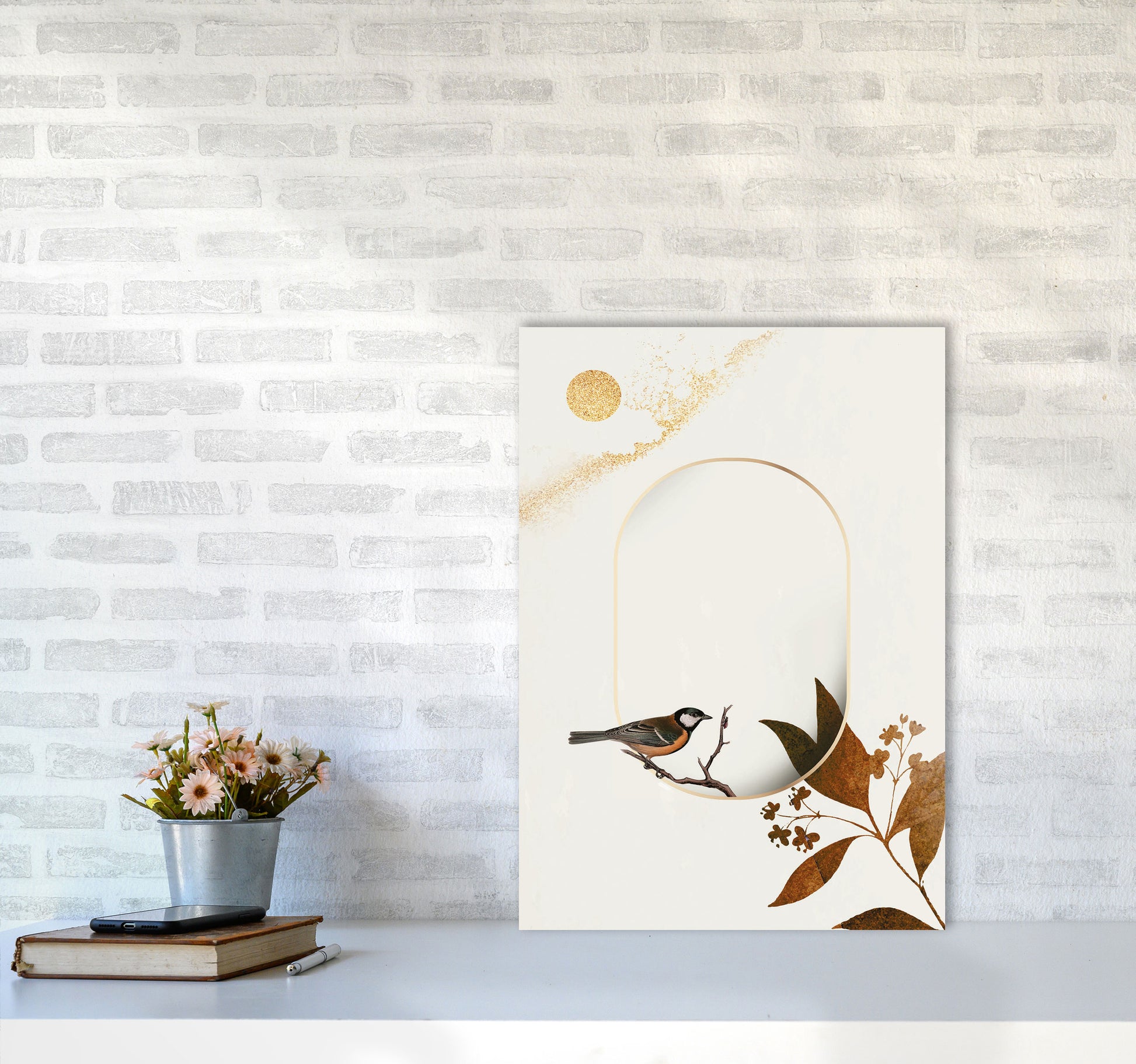 Bird On A Branch Art Print by Jason Stanley A2 Black Frame
