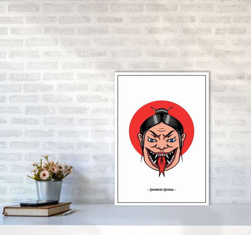 Japanese Geisha Art Print by Jason Stanley A2 Black Frame