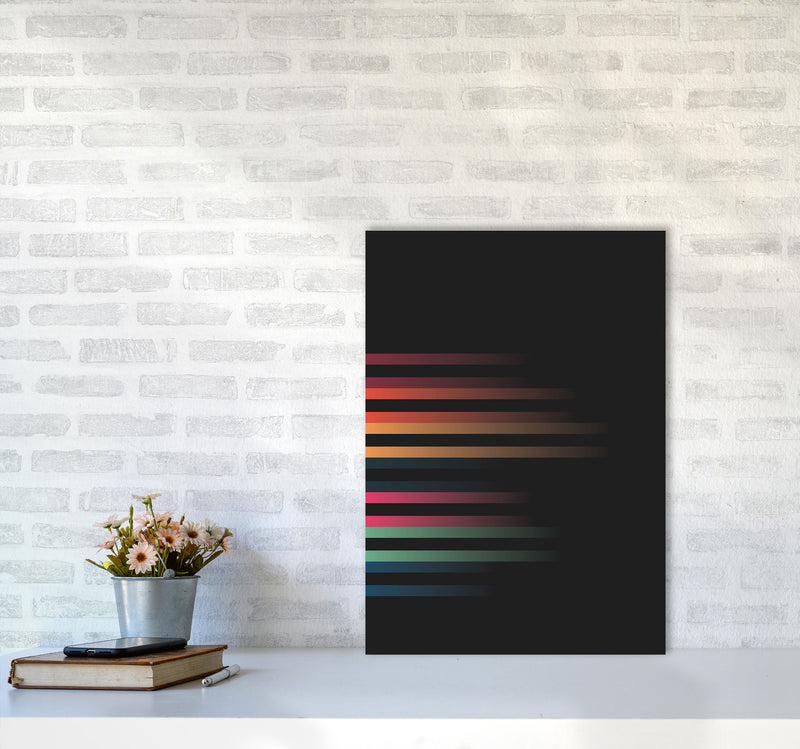 Faded Stripes 1 Art Print by Jason Stanley A2 Black Frame