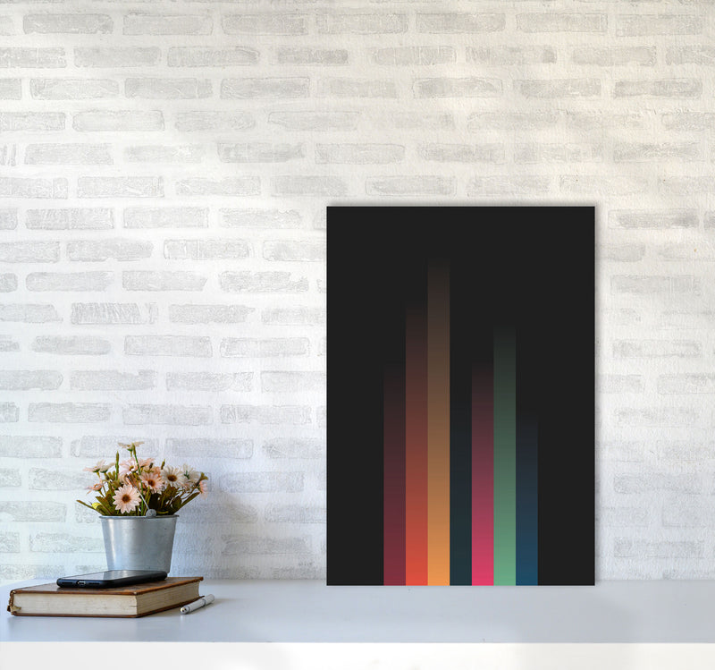 Faded Stripes 3 Art Print by Jason Stanley A2 Black Frame