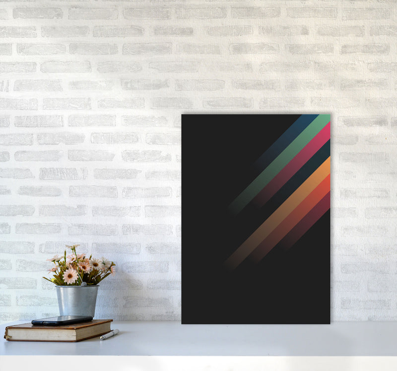 Faded Stripes 2 Art Print by Jason Stanley A2 Black Frame