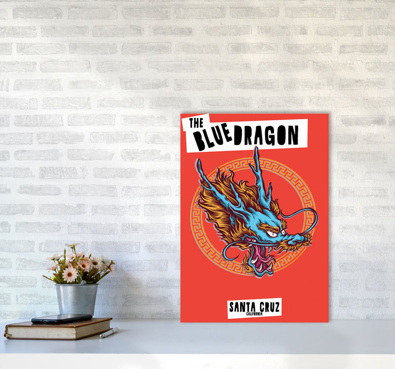 The Blue Dragon Art Print by Jason Stanley A2 Black Frame